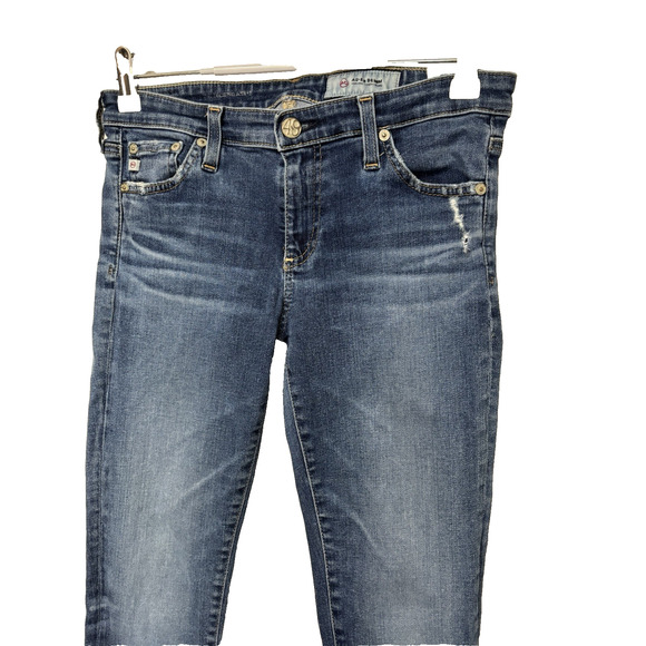 AG Adriano Goldschmied Women's 28R Legging Ankle Jeans Skinny Sexy Distressed - Picture 2 of 9